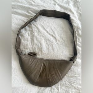 small Croissant crossbody leather bag